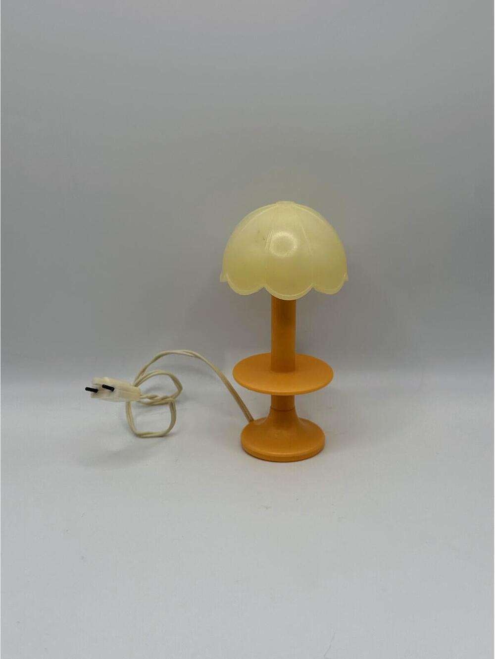 1:16 Scale Miniature Dollhouse Lighted Lamp, Fisher Price Vintage Plug in Lamp